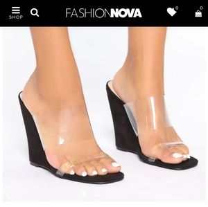 Fashion Nova Black Wedges